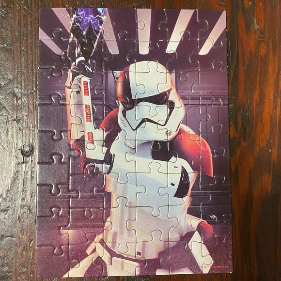 Disney 50 piece Star Wars StormTrooper Mini Puzzle 5x7 in Tin Can collectable - Picture 2 of 2